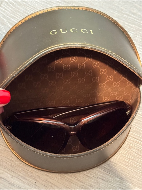 Gucci Pink Crystal-Embellished Logo Sunglasses main image 7